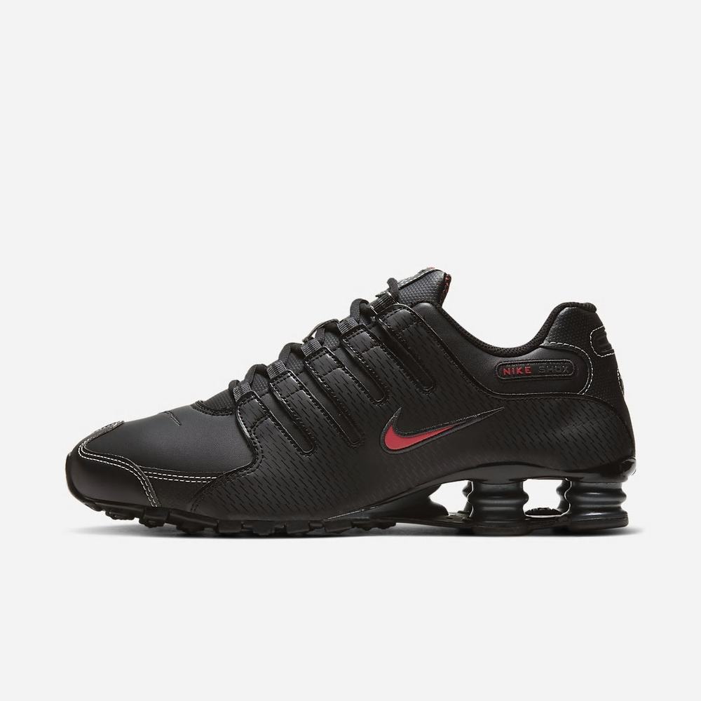 Sneakers Nike Shox NZ Noir 8042-769 Black/White/Varsity Red Homme | HKV-51353429